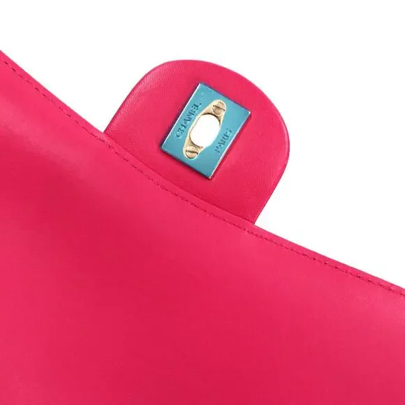 CHANEL Mini Pink Quilted Lambskin Mademoiselle Chic Mini Flap Bag Gold CC Logo - Picture 9 of 11